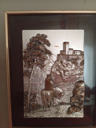 Coppia Quadri Alessandro Zenobi Metallo Legno