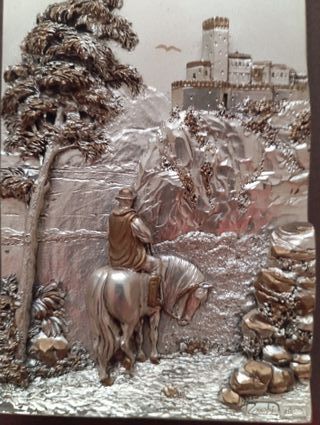 Coppia Quadri Alessandro Zenobi Metallo Legno