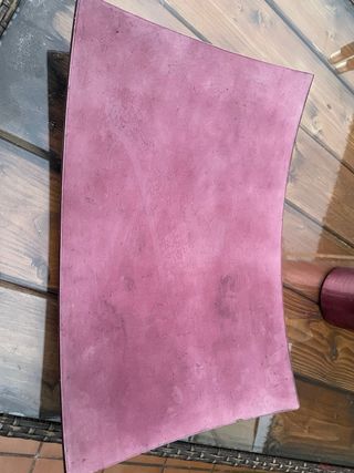 Conjunto jarron y plato de diseño vintage morado