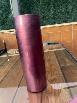 Conjunto jarron y plato de diseño vintage morado