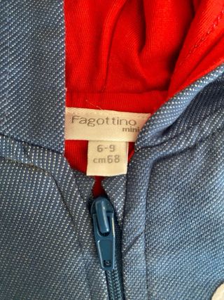 Felpa neonato con cappuccio e dinosauro