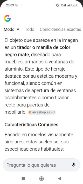 Maneta de puerta negra