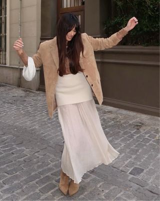 Conjunto de punto beige