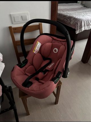 Silla de coche bebé rosa