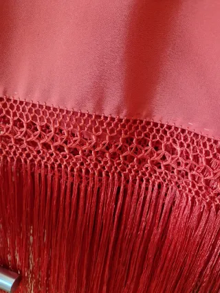 Mantón de Manila Coral Bordado