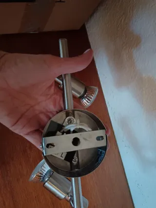 Lámpara espejo baño cristal y metal