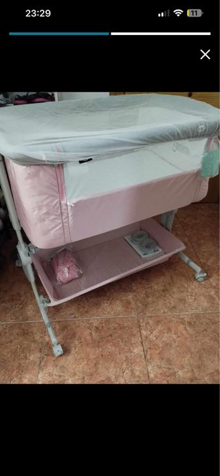 Cuna colecho rosa