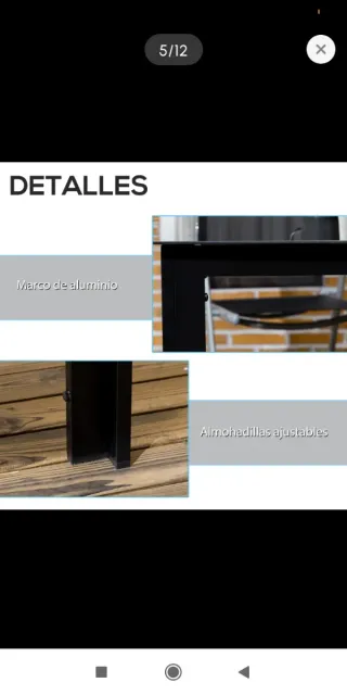 Lote Mesa y 4 Sillas Jardín Apilables