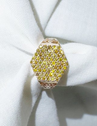 Anillo Oro 14k Diamantes Naturales Junie Cocktail