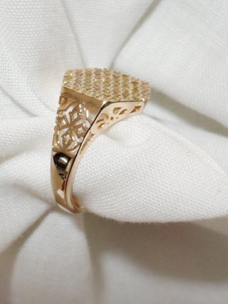 Anillo Oro 14k Diamantes Naturales Junie Cocktail