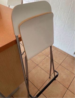 Sillas altas plegables metal y plástico