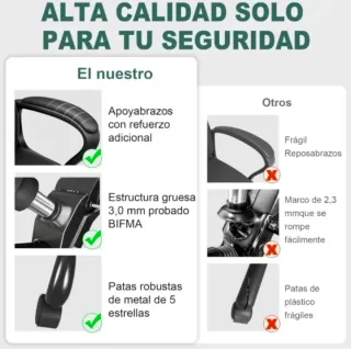 Silla de oficina ergonómica negra