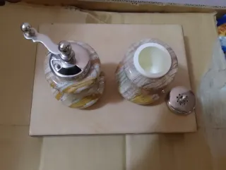 Macina sale e pepe in pietra di onice vera exsta s