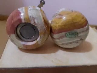 Macina sale e pepe in pietra di onice vera exsta s