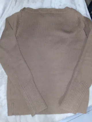 Jersey Zara marrón botones manga