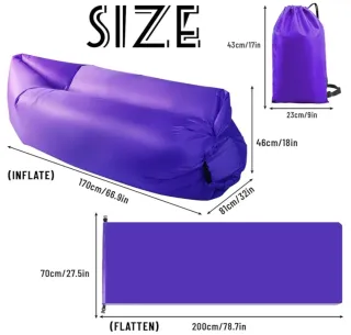Sofá Hinchable Playa/Terraza Azul (2 unidades x2)