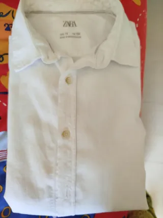 Camisa blanca ZARA niño Talla 14