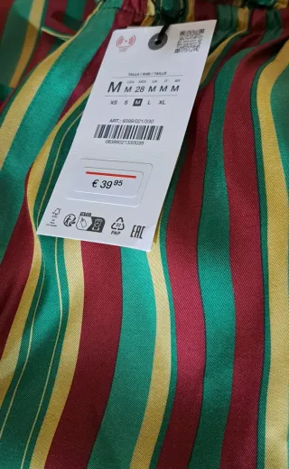 Pantalón Zara rayas multicolor