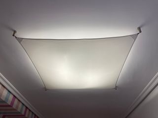 Lámpara de techo tela blanca