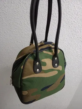 Bolso Camuflaje Negro y Verde Nuevo