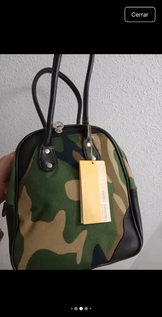 Bolso Camuflaje Negro y Verde Nuevo