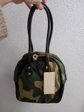 Bolso Camuflaje Negro y Verde Nuevo