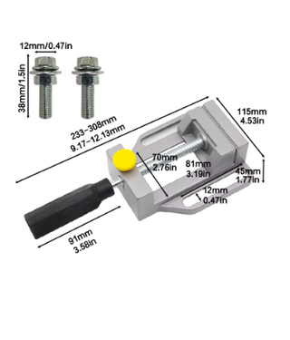 Tornillo o mordaza de banco de aluminio 70mm NUEVO