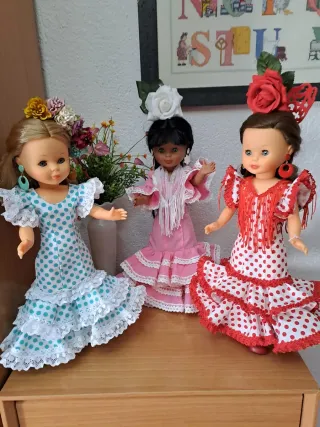 Vestido Gitana Nancy Azul y Rojo