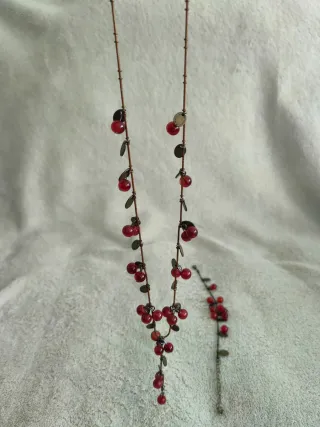 TIENDA LOCAL - Conjunto collar y pulsera cerezas