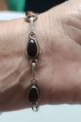 Anillo y Pulsera Plata Ámbar Pedro Durán