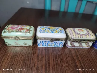 12 Cajitas Porcelana Francesa Colección