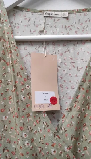 Vestido cruzado Deep in Love Talla L