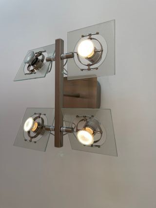 Lámpara de techo moderna cristal y metal