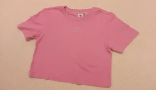 Top Corto Adidas Strass Rosa