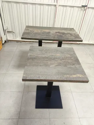 4 Mesas de Bar Madera y Metal