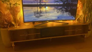 Mueble TV con chimenea