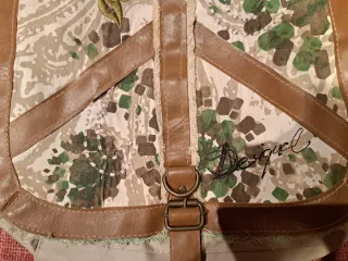 Bolso Desigual Hombro Beige y Verde
