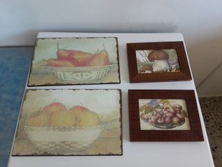 Cuadros Decorativos Cocina Frutas Set 4