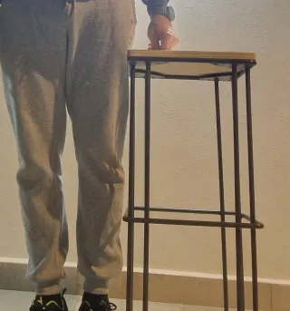 Pareja de taburetes altos madera y metal