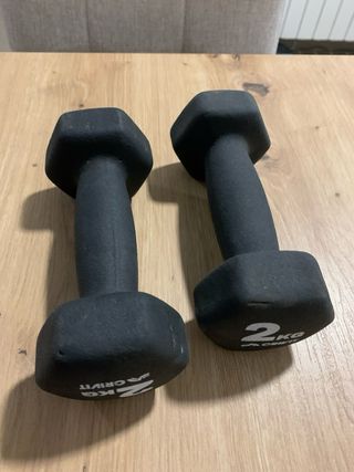 2 Pesas 2kg + Cuerda Saltar 3m