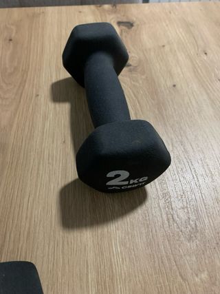 2 Pesas 2kg + Cuerda Saltar 3m