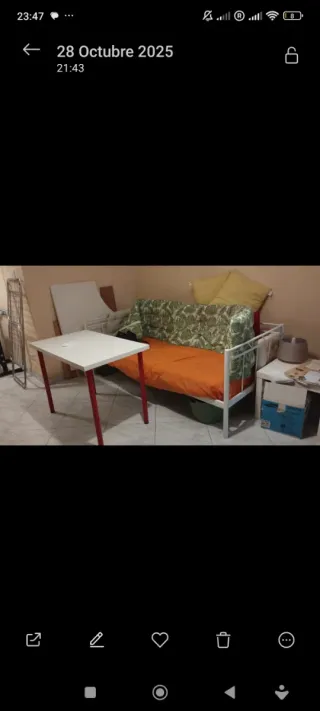 Sofá Cama Leroy Merlin Tela y Metal