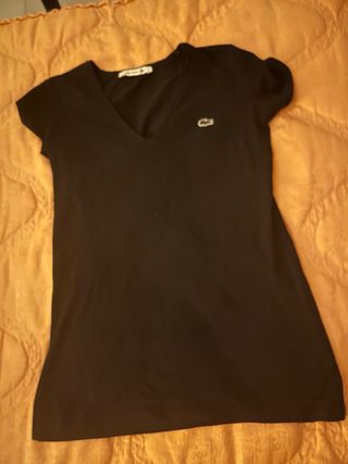 Camiseta Lacoste Mujer Talla M Negra