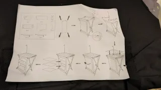 Cocina de camping plegable y luces camping