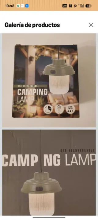 Cocina de camping plegable y luces camping