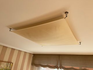 Lámpara de techo tela beige