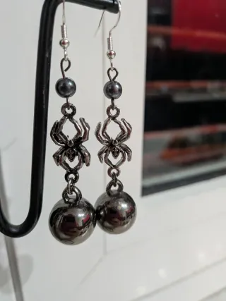 Orecchini ragno perla acciaio