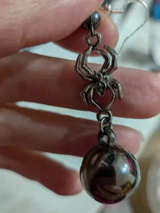 Orecchini ragno perla acciaio