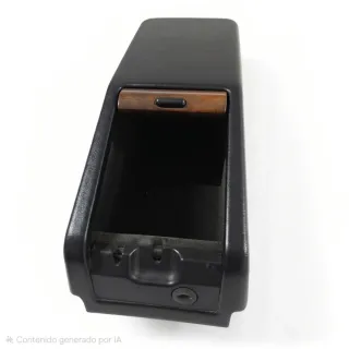 Cofre Mercedes E W124 Negro y Madera Raíz de Nogal