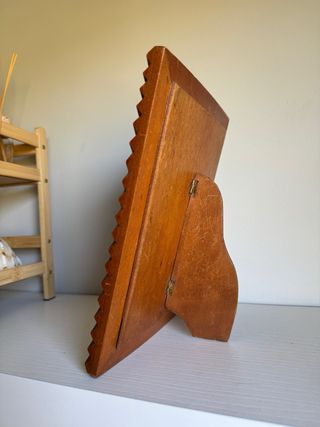 Marco madera tallada mano vintage